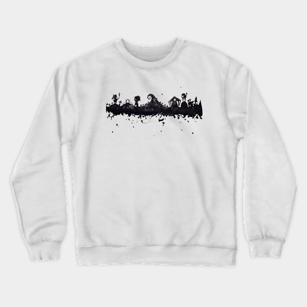 Nightmare Before Christmas Skyline Crewneck Sweatshirt by CoconuTacha